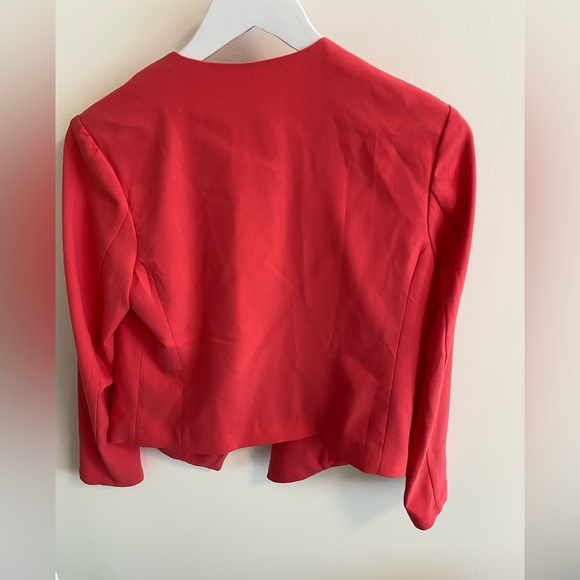 Red cropped blazer jacket - Picture 3 of 4